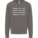 Alzheimers Cheese on Toast Funny Slogan Mens Sweatshirt Jumper Charcoal