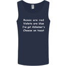 Alzheimers Cheese on Toast Funny Slogan Mens Vest Tank Top Navy Blue