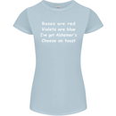Alzheimers Cheese on Toast Funny Slogan Womens Petite Cut T-Shirt Light Blue