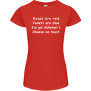 Alzheimers Cheese on Toast Funny Slogan Womens Petite Cut T-Shirt Red
