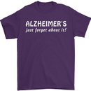 Alzheimers Just Forget About Funny Slogan Mens T-Shirt Cotton Gildan Purple