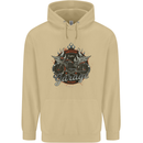 American Custom Garage Biker Motorcycle Mens 80% Cotton Hoodie Sand