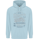 American Custom Motorcycles Motorbike Biker Childrens Kids Hoodie Light Blue