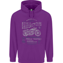 American Custom Motorcycles Motorbike Biker Childrens Kids Hoodie Purple