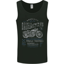 American Custom Motorcycles Motorbike Biker Mens Vest Tank Top Black