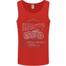 American Custom Motorcycles Motorbike Biker Mens Vest Tank Top Red