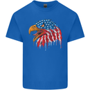 American Eagle USA Flag July 4th Kids T-Shirt Childrens Royal Blue