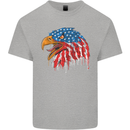 American Eagle USA Flag July 4th Kids T-Shirt Childrens Sports Grey