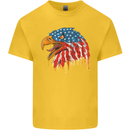 American Eagle USA Flag July 4th Kids T-Shirt Childrens Yellow