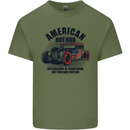 American Hot Rod Hotrod Enthusiast Car Mens Cotton T-Shirt Tee Top Military Green