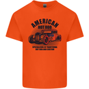 American Hot Rod Hotrod Enthusiast Car Mens Cotton T-Shirt Tee Top Orange