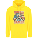 American USA Gamer Video Games Joypad Childrens Kids Hoodie Yellow