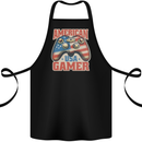 American USA Gamer Video Games Joypad Cotton Apron 100% Organic Black