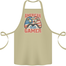 American USA Gamer Video Games Joypad Cotton Apron 100% Organic Khaki