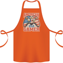 American USA Gamer Video Games Joypad Cotton Apron 100% Organic Orange