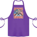 American USA Gamer Video Games Joypad Cotton Apron 100% Organic Purple