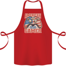 American USA Gamer Video Games Joypad Cotton Apron 100% Organic Red
