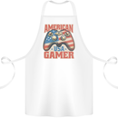 American USA Gamer Video Games Joypad Cotton Apron 100% Organic White