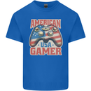 American USA Gamer Video Games Joypad Kids T-Shirt Childrens Royal Blue