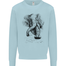 An Abstract Elephant Environment Mens Sweatshirt Jumper Light Blue