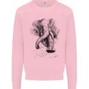 An Abstract Elephant Environment Mens Sweatshirt Jumper Light Pink