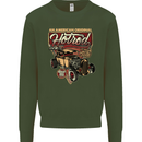 An American Original Hotrod Mens Sweatshirt Jumper Forest Green