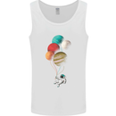 An Astronaut With Planets as Balloons Space Mens Vest Tank Top White