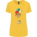 An Astronaut With Planets as Balloons Space Womens Wider Cut T-Shirt Yellow