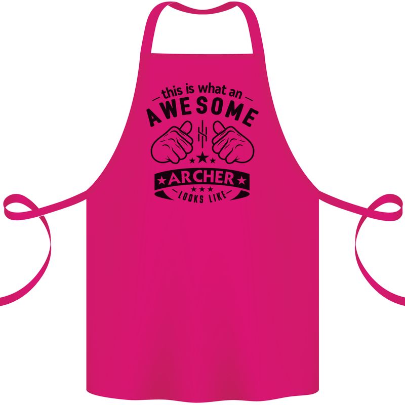 An Awesome Archer Looks Like Archery Cotton Apron 100% Organic Pink