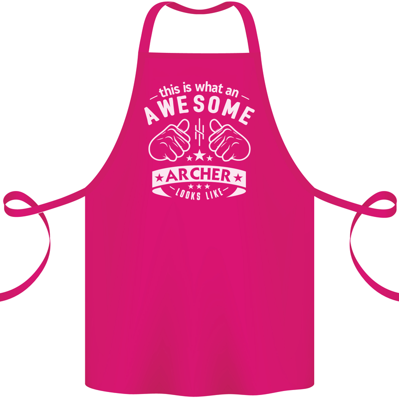 An Awesome Archer Looks Like Archery Cotton Apron 100% Organic Pink