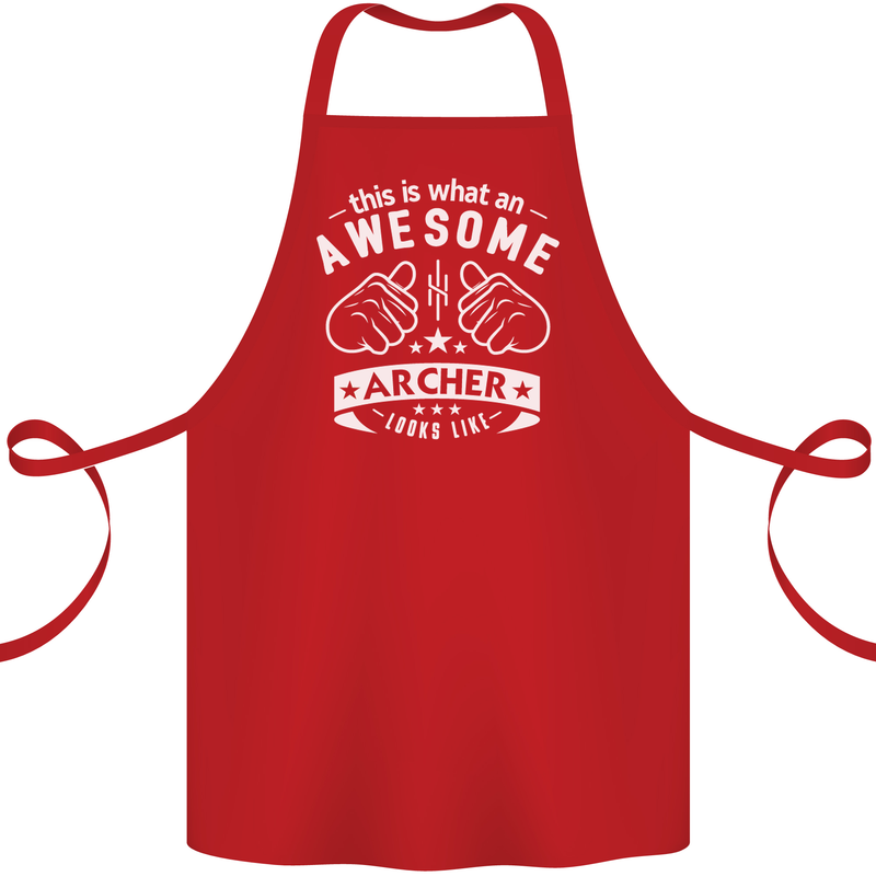 An Awesome Archer Looks Like Archery Cotton Apron 100% Organic Red