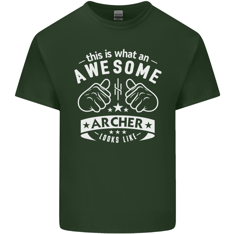An Awesome Archer Looks Like Archery Mens Cotton T-Shirt Tee Top Forest Green