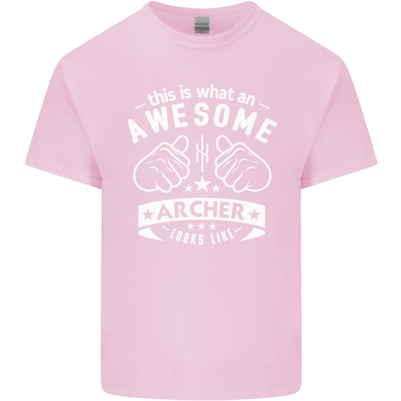 An Awesome Archer Looks Like Archery Mens Cotton T-Shirt Tee Top Light Pink