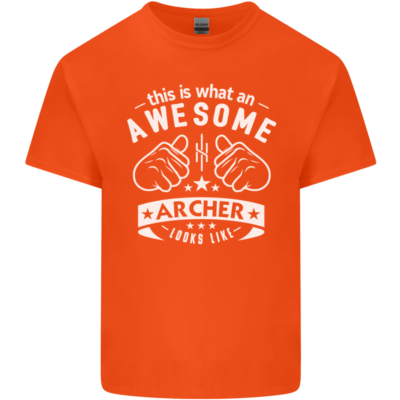 An Awesome Archer Looks Like Archery Mens Cotton T-Shirt Tee Top Orange