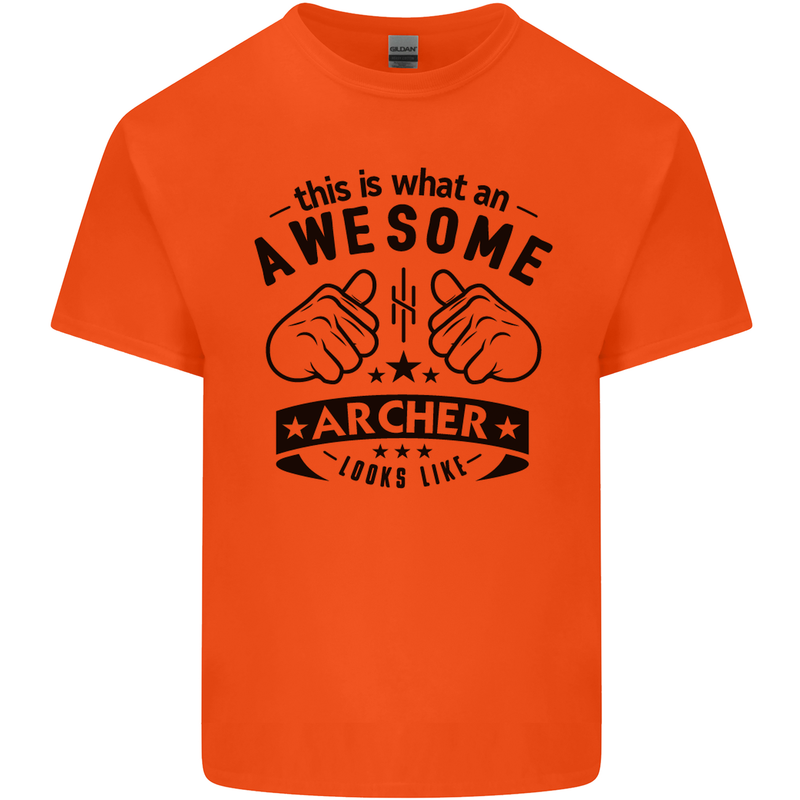 An Awesome Archer Looks Like Archery Mens Cotton T-Shirt Tee Top Orange
