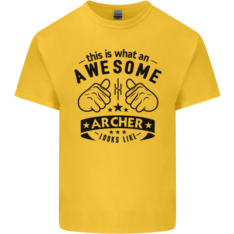 An Awesome Archer Looks Like Archery Mens Cotton T-Shirt Tee Top Yellow