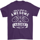 An Awesome Archer Looks Like Archery Mens T-Shirt Cotton Gildan Purple