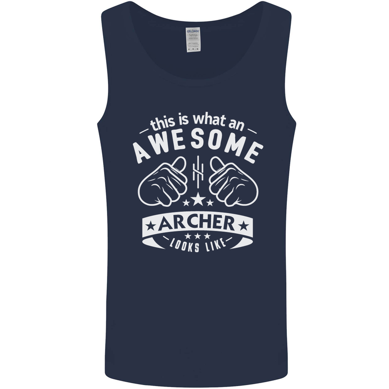 An Awesome Archer Looks Like Archery Mens Vest Tank Top Navy Blue