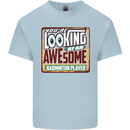 An Awesome Badminton Mens Cotton T-Shirt Tee Top Light Blue