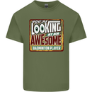 An Awesome Badminton Mens Cotton T-Shirt Tee Top Military Green