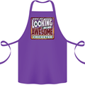 An Awesome Cricketer Cotton Apron 100% Organic Purple
