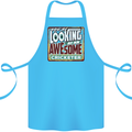 An Awesome Cricketer Cotton Apron 100% Organic Turquoise