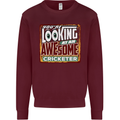 An Awesome Cricketer Kids Sweatshirt Jumper Maroon