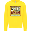 An Awesome Cricketer Kids Sweatshirt Jumper Yellow