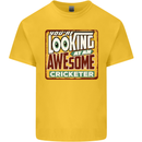An Awesome Cricketer Kids T-Shirt Childrens Yellow