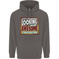 An Awesome Cricketer Mens 80% Cotton Hoodie Charcoal