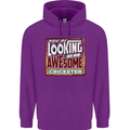 An Awesome Cricketer Mens 80% Cotton Hoodie Purple