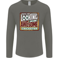 An Awesome Cricketer Mens Long Sleeve T-Shirt Charcoal