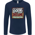An Awesome Cricketer Mens Long Sleeve T-Shirt Navy Blue