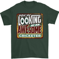 An Awesome Cricketer Mens T-Shirt Cotton Gildan Forest Green